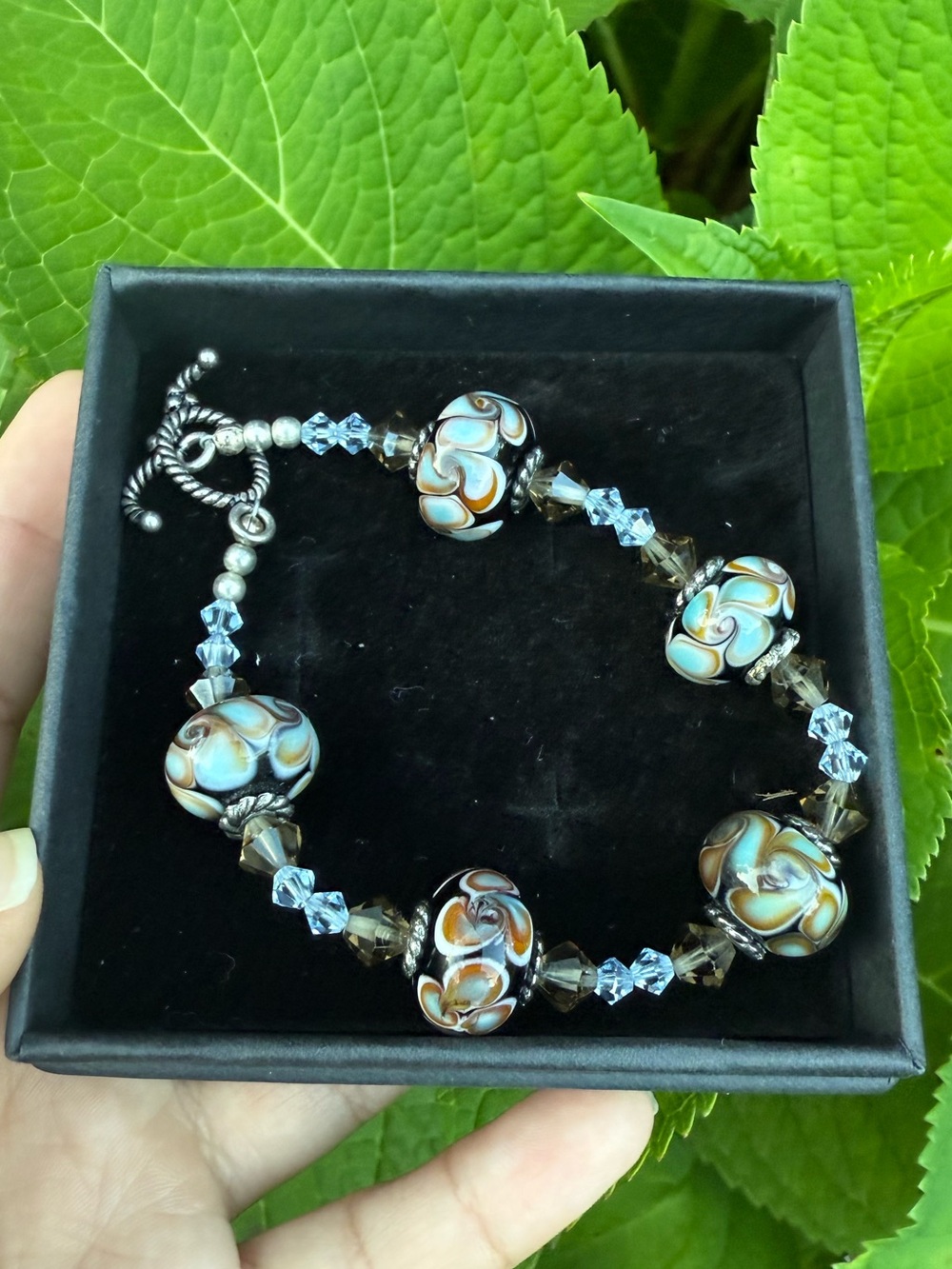 Lampwork beaded bracelet